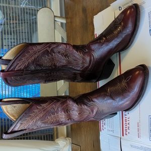 EUC Tony Lama 10.5 D Mahogany Cowboy Boots
